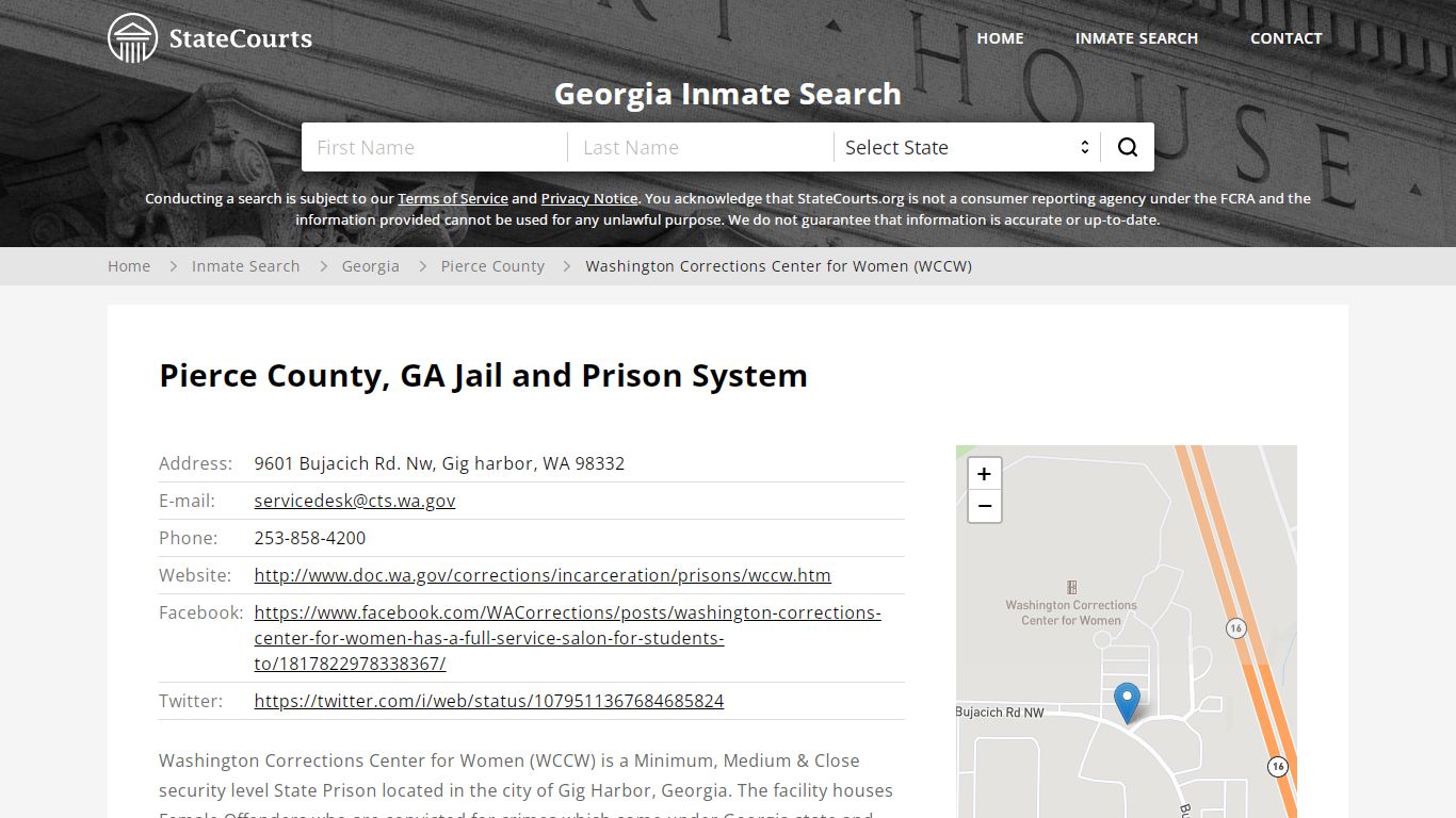 Washington Corrections Center for Women (WCCW) Inmate Records Search ...